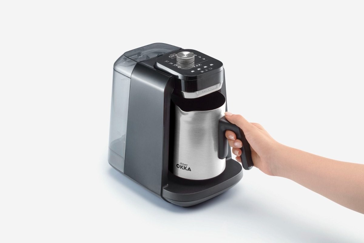 Arzum OKKA Rich Spin Pro Plus OK0038 - Turks Koffiezetapparaat - Chroom - 700 Watt - 8 Standen - Ingebouwde Watertank - TEKZEN