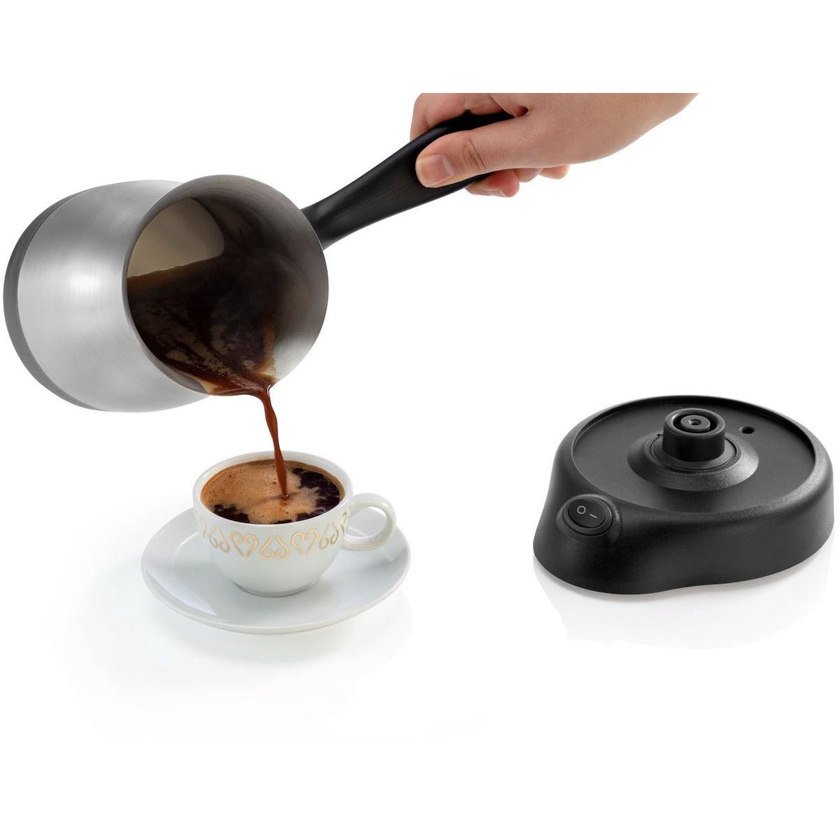 Arzum Optimum AR3088 - Turks Koffiezetapparaat - RVS/Zwart - 800W - 4 Kopjes - 600ml - TEKZEN