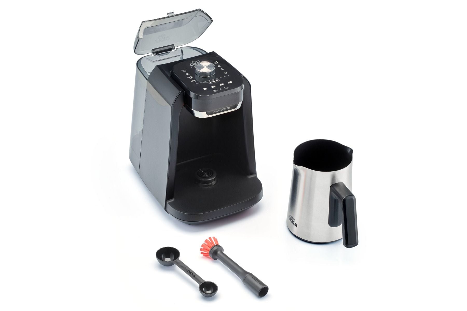 Arzum OKKA Rich Spin Pro Plus OK0038 - Turks Koffiezetapparaat - Chroom - 700 Watt - 8 Standen - Ingebouwde Watertank