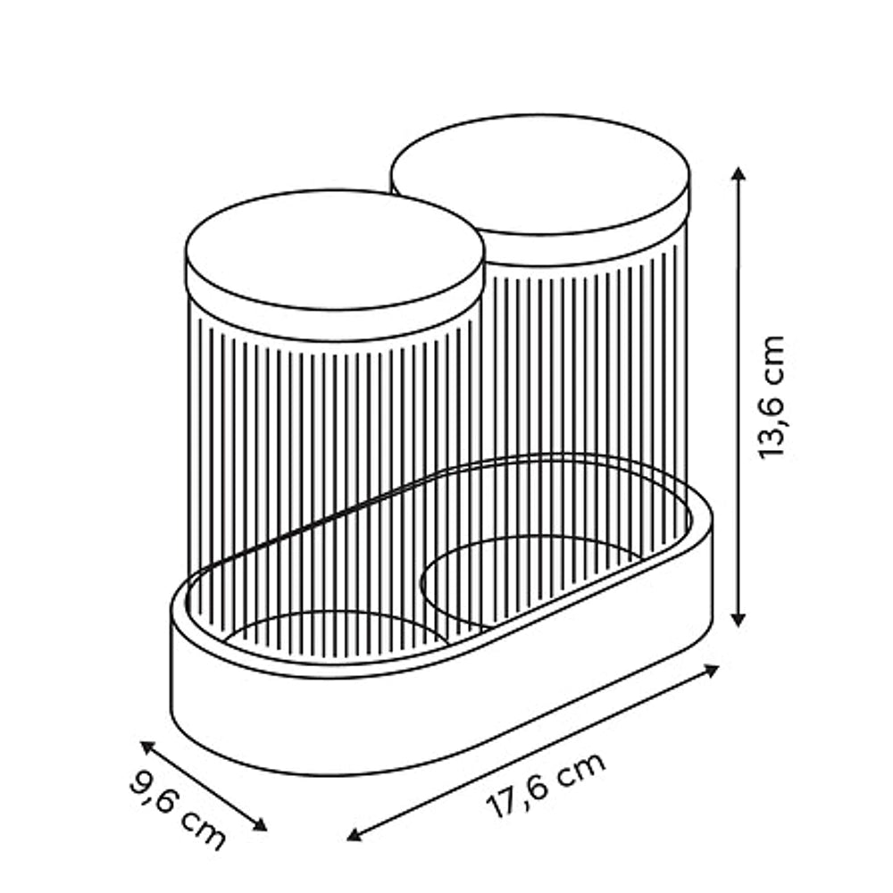 5Five Aufbewahrungsgläser – 3-teiliges Organizer-Set aus Glas und Kork – Transparent