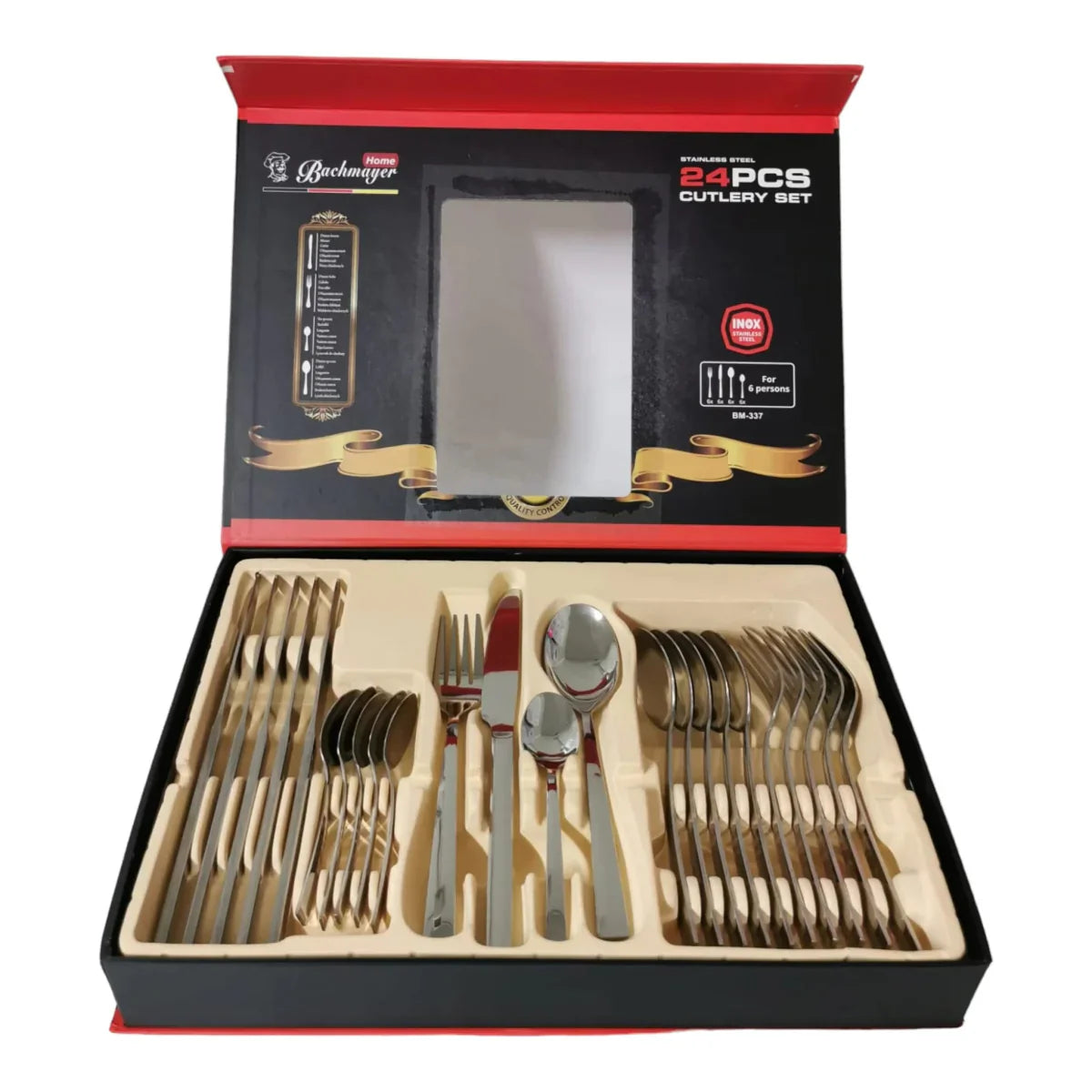 Bachmayer Bestekset - 24 delig - 6 - Persoons - Zilver - TEKZEN