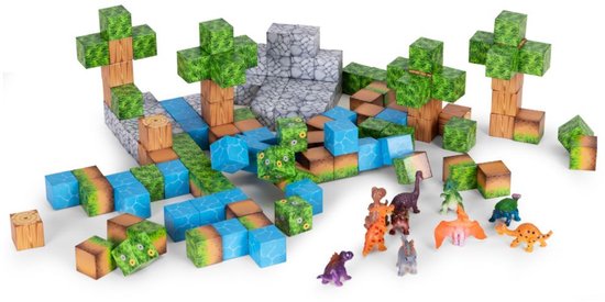 Magnetische Bouwblokken Set Dinosaurussen - 142 Delig - Magnetische Kubussen - Educatief Constructiespeelgoed voor Kinderen – foto 3