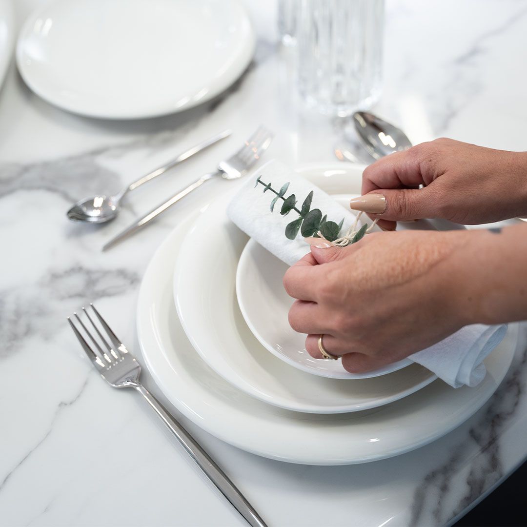 Bricard Barles, Porseleinen Serviesset, 25-delig, 6-Persoons, Wit, Dinner Set – aanvullende productfoto 8
