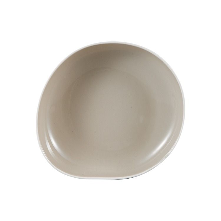 Bricard Barles - Porseleinen Dinner Set - Serviesset - 25 - delig - 6 - Persoons - Wit/Taupe - Japandi - TEKZEN