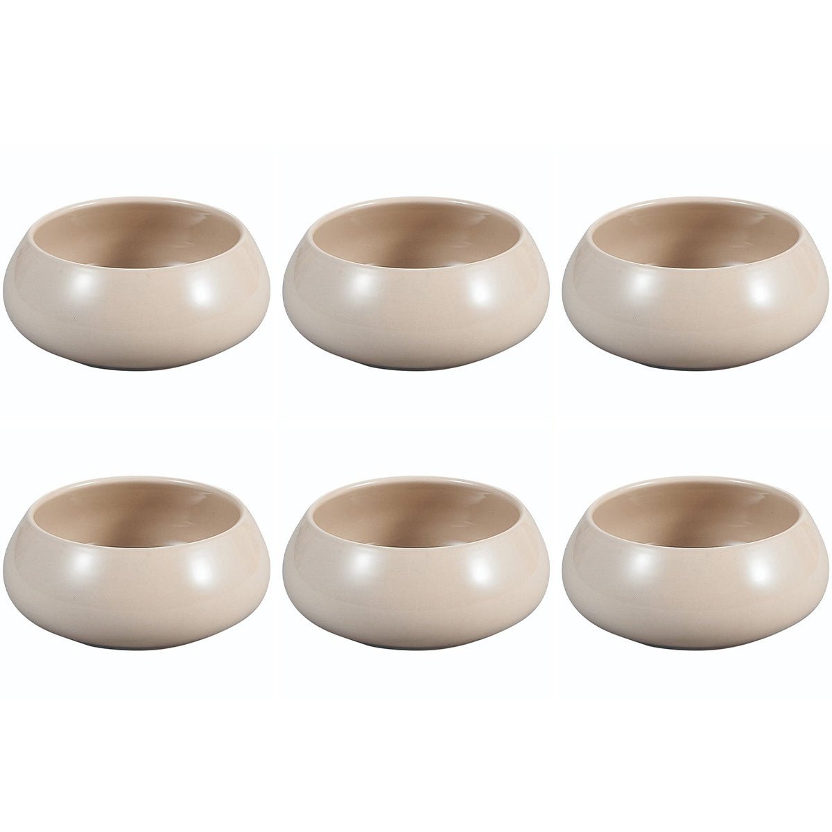 Bricard Bondy Kommenset - 6 - delig - Taupe - Ø11,5X4,8cm - TEKZEN