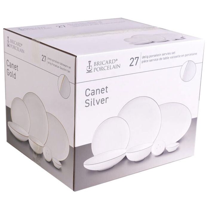 Bricard Canet Serviesset Wit/zilver 27-delig Porselein – productfoto 8