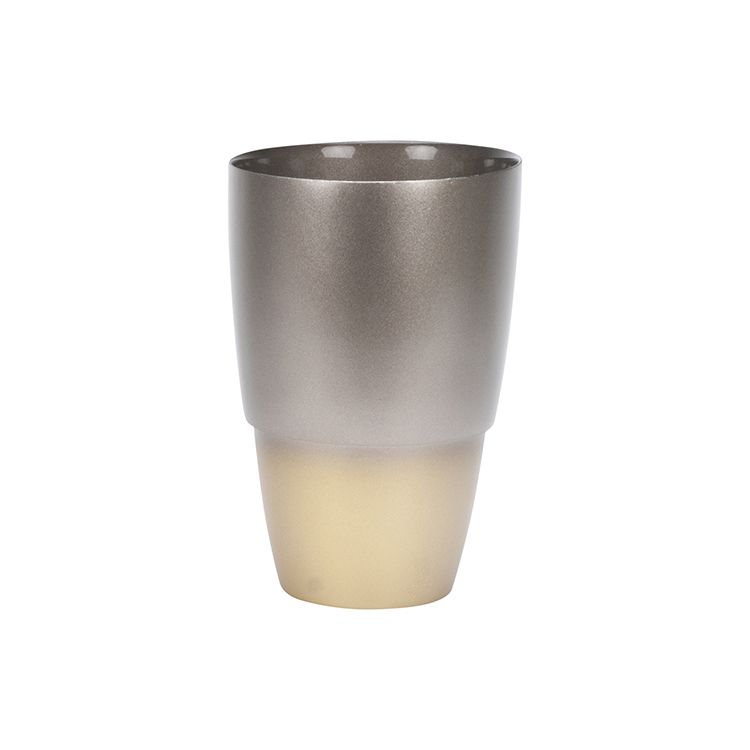 Bricard Glassware Luxe Decoratie Vaas - 29x19cm - Taupe/Goud - TEKZEN
