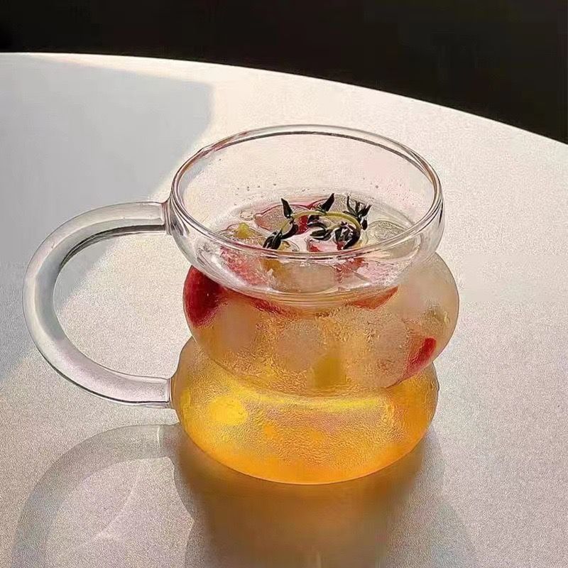 Bricard Marbella Glazen met Oor - Set van 2 - 290ml - Curvy Drinkglas - Wavy - TEKZEN