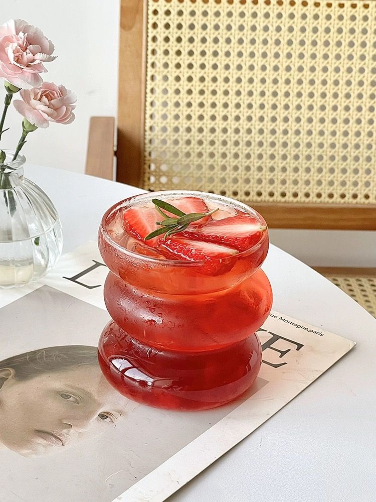 Bricard Marbella Glazen - Set van 2 - 300ml - Curvy Drinkglas - Wavy - TEKZEN