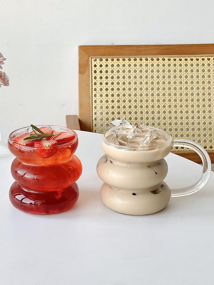 Bricard Marbella Glazen - Set van 2 - 300ml - Curvy Drinkglas - Wavy - TEKZEN