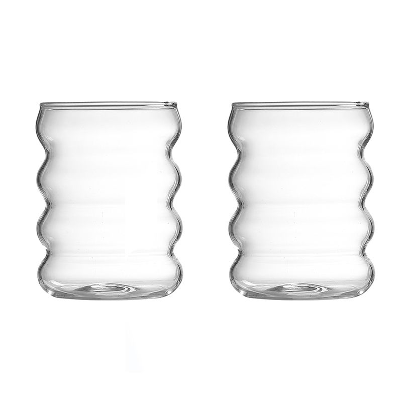 Bricard Marbella Glazen - Set van 2 - 350ml - Curvy Drinkglas - Wavy - TEKZEN