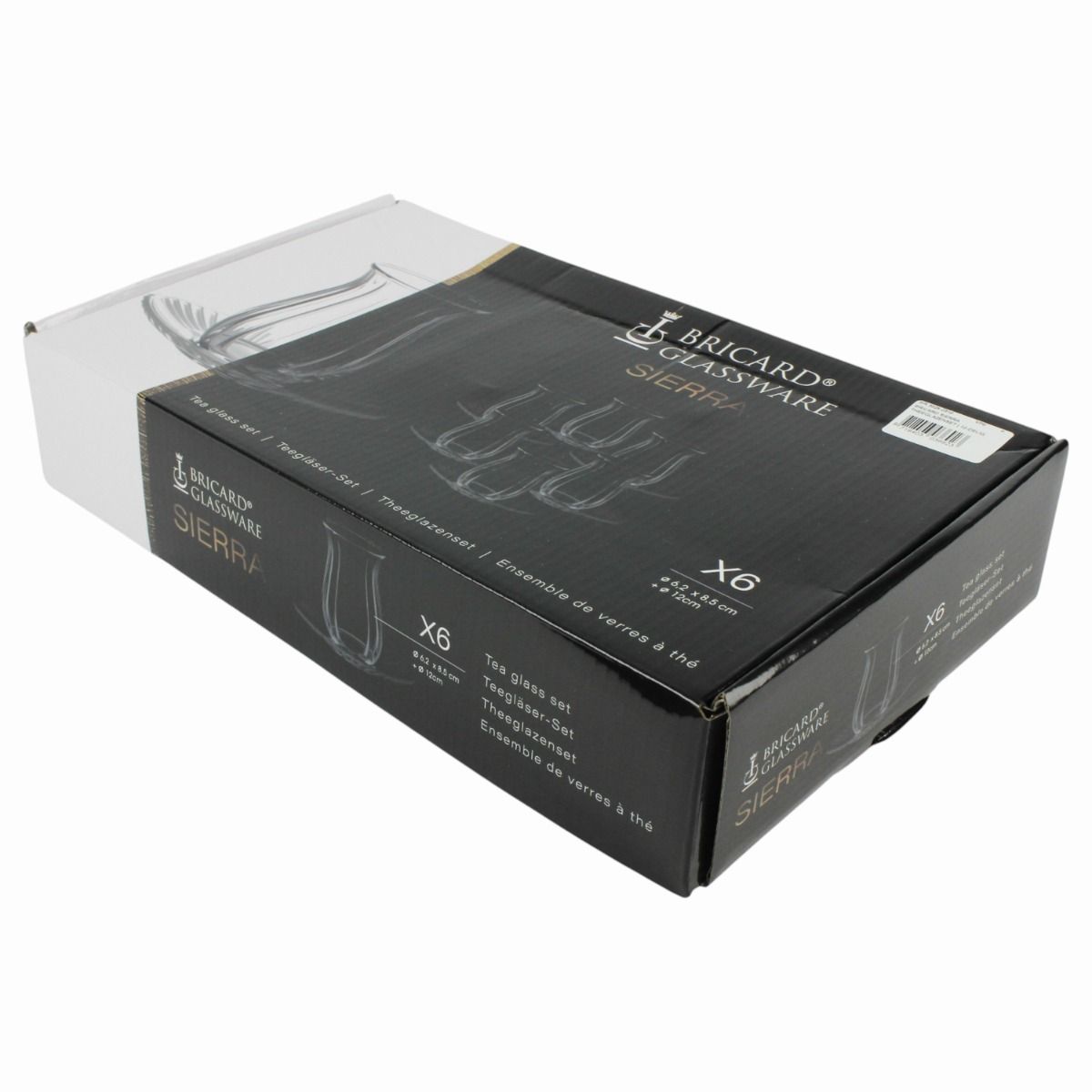 Bricard Sierra, Turkse Theeglazen met Onderzetters, 12-delig, 6-Persoons, 160ml – verpakking