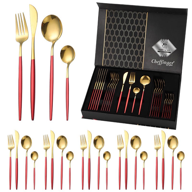 Cheffinger Bestekset - 24 - delig - Voor 6 Personen - TEKZEN