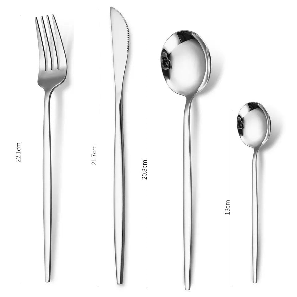 Cheffinger Bestekset - 24 - delig - Voor 6 Personen - TEKZEN