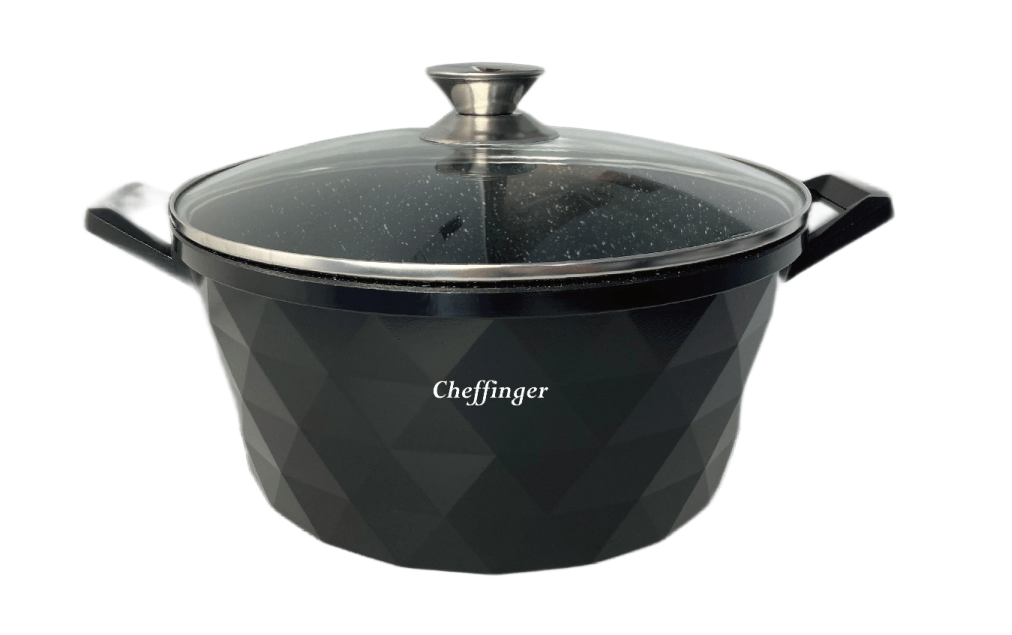 Cheffinger Braadpan met Deksel - 24cm - Zwart - Inductie - TEKZEN