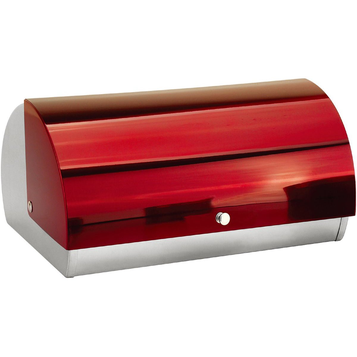 Cheffinger Broodtrommel - Metallic Rood - RVS - 38cm - TEKZEN