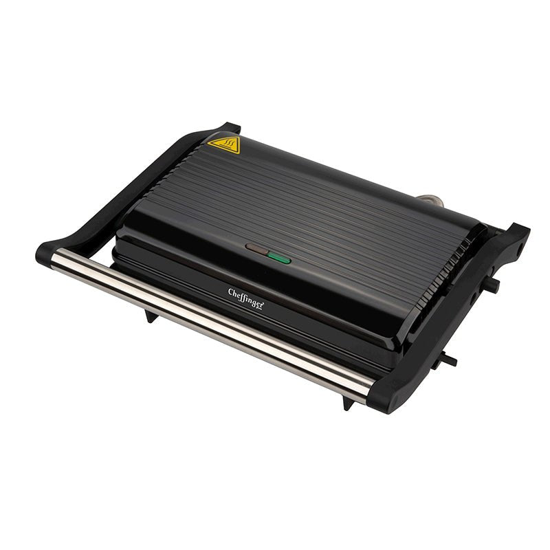 Cheffinger Contactgrill - Tosti Apparaat - Panini Grill - Anti - Aanbaklaag - 1000W - TEKZEN