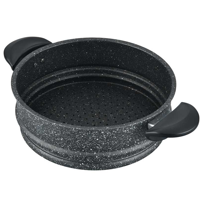 Cheffinger Couscouspan - Stoompan - Rijst en Groentestomer - Couscoussier - Met Glazen Deksel - Inductie - TEKZEN