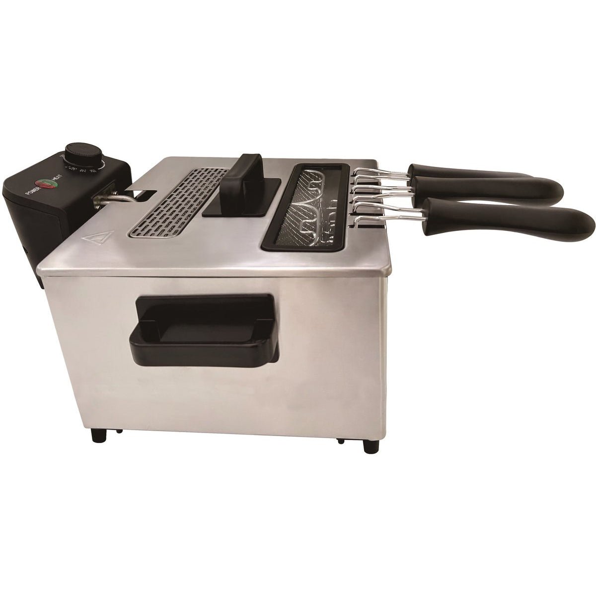 Cheffinger Friteuse - RVS - 2000W - Met Kijkvenster & Uitneembare Frituurmand - Frituurpan - TEKZEN