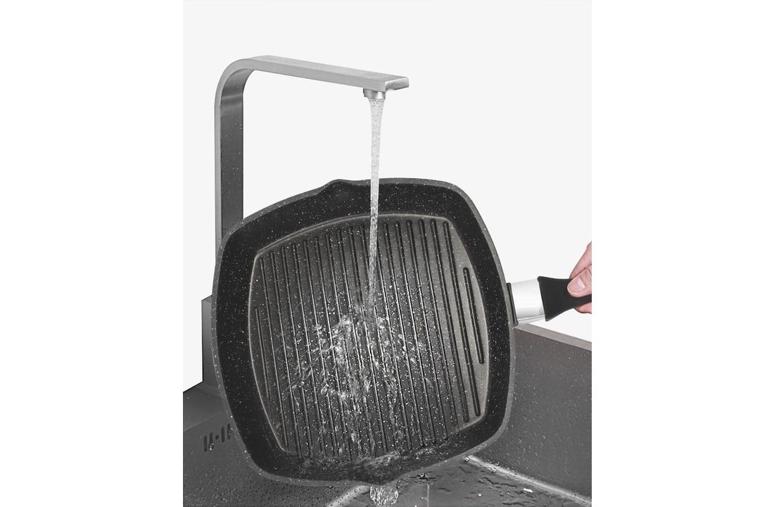 Cheffinger Grillpan - 28cm - Zwart - Inductie - TEKZEN