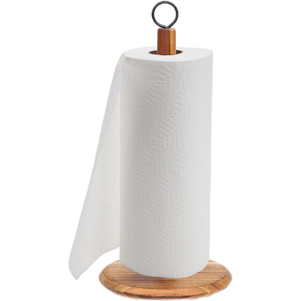 Cheffinger Keukenrolhouder - Bamboe - Houten Staande Rollenhouder - 31cm - TEKZEN