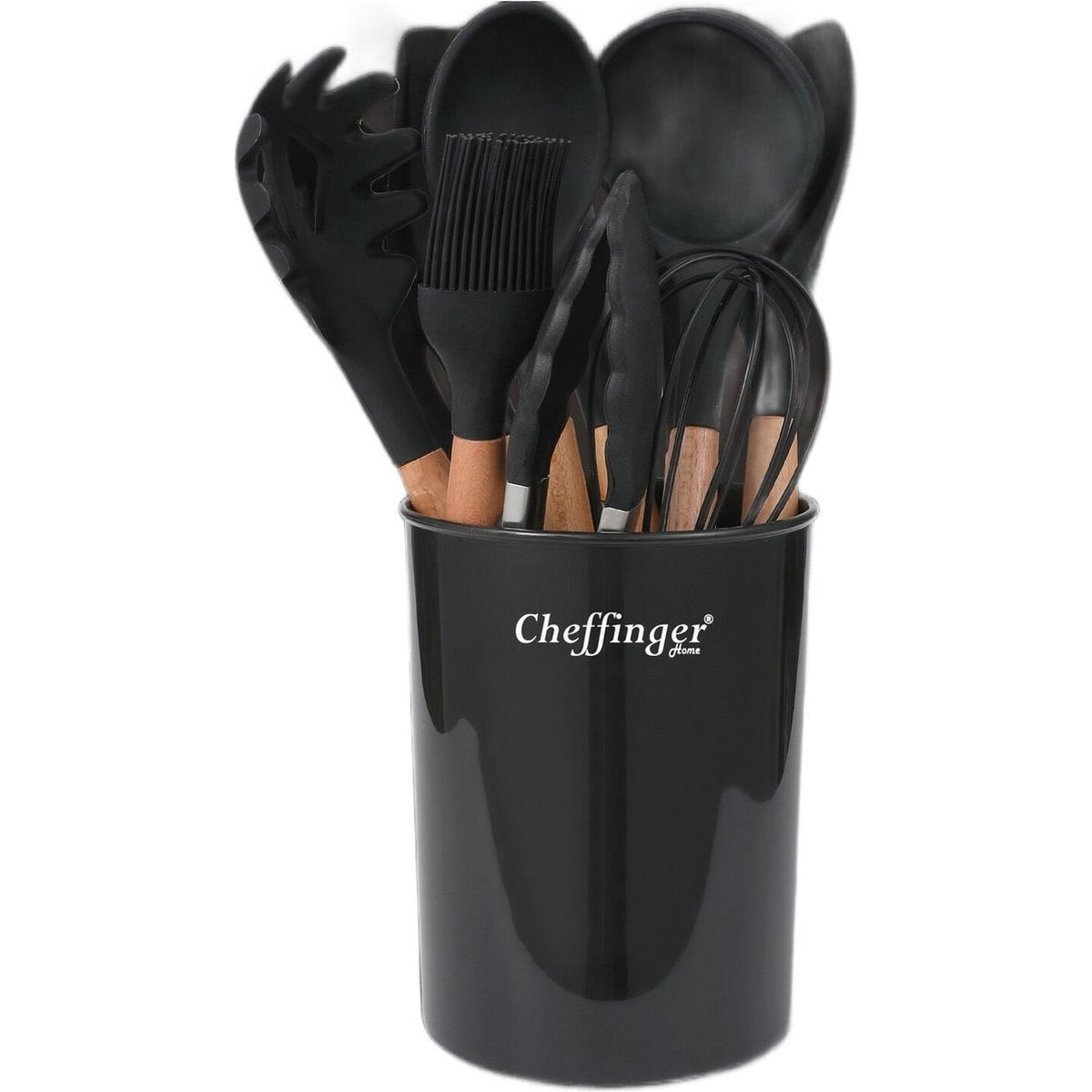 Cheffinger Kookgerei Set met Houder - 12 - delig - Keukengerei Set - TEKZEN