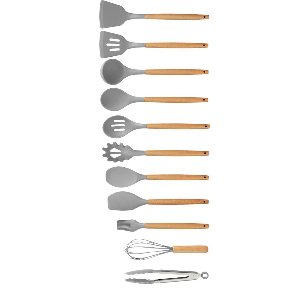 Cheffinger Kookgerei Set met Houder - 12 - delig - Keukengerei Set - TEKZEN