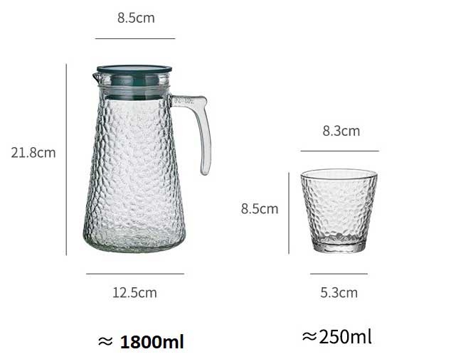 Cheffinger Luxe Karaf met 4 Glazen - 5 - delig - TEKZEN