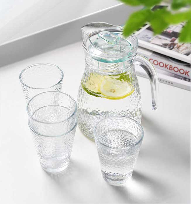 Cheffinger Luxe Karaf met 4 Glazen - 5 - delig - TEKZEN