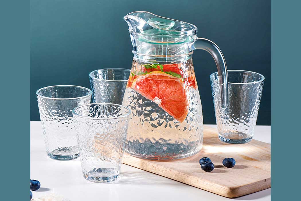 Cheffinger Luxe Karaf met 4 Glazen - 5 - delig - TEKZEN