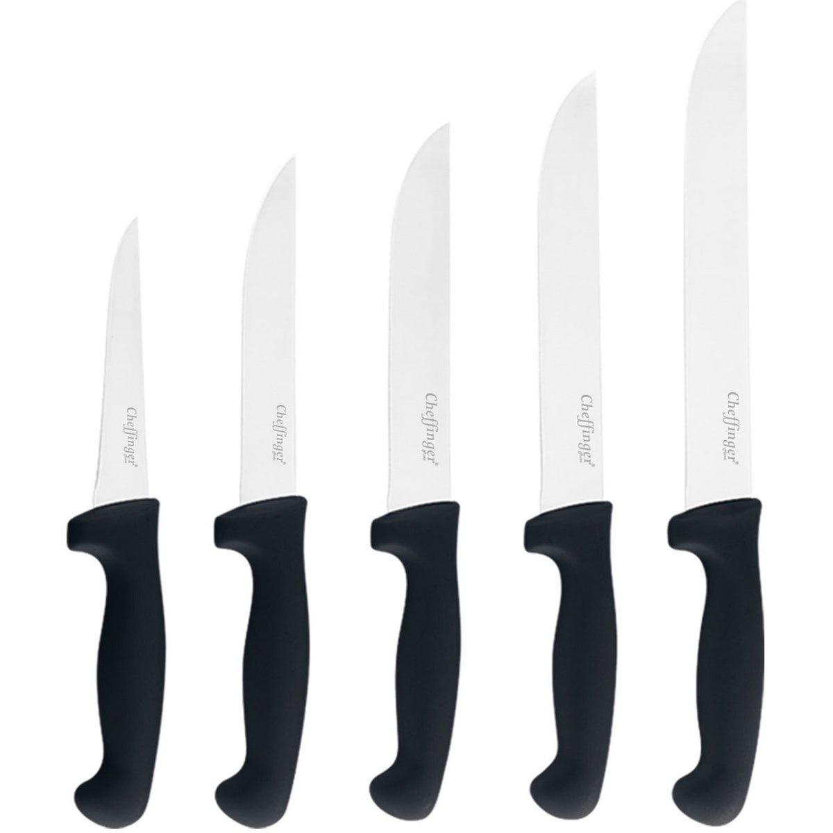 Cheffinger Messenset 5 - Delig – Vleesmessen voor BBQ & Grill | Roestvrij Staal & Ergonomisch Design - TEKZEN