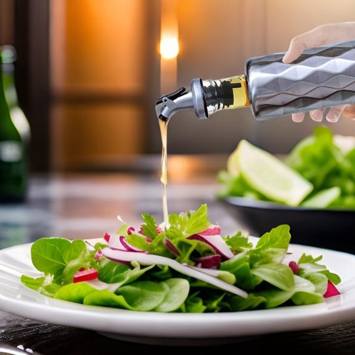 Cheffinger Olie - en Azijnflessenset - 320ml - Glas - TEKZEN