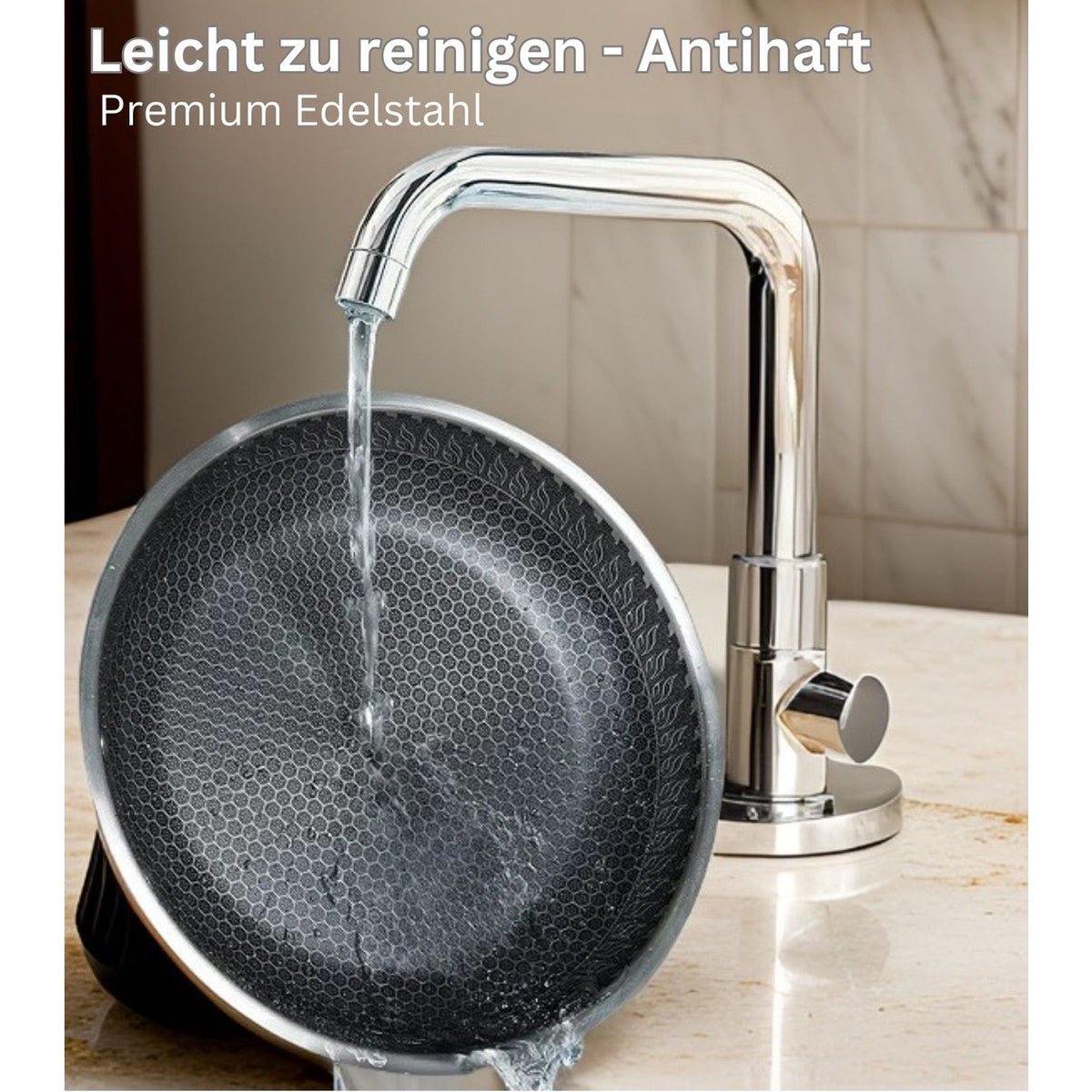 Cheffinger Paella Pan - 36cm - RVS - Honingraat - Inductie - TEKZEN