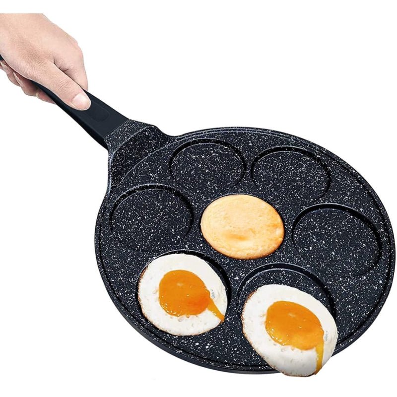 Cheffinger Pancake Pan - 7 Kop - 26cm - Pannenkoekenpan - Pancake Maker - Inductie - TEKZEN
