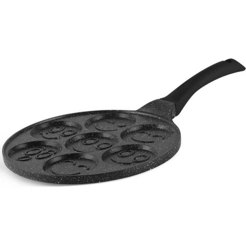 Cheffinger Pancake Pan - Smiley Emoji Vormen - 26cm - Pannenkoekenpan - Pancake Maker - Inductie - TEKZEN