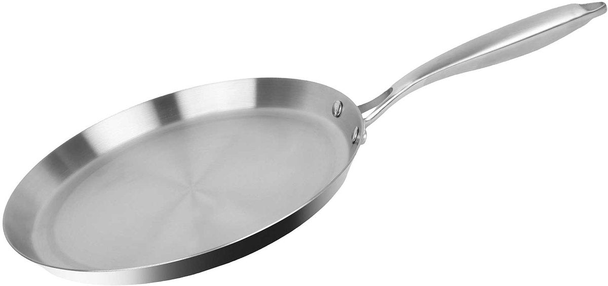 Cheffinger Pannenkoekenpan - 28cm - RVS - Zilver - Crêpespan - TEKZEN