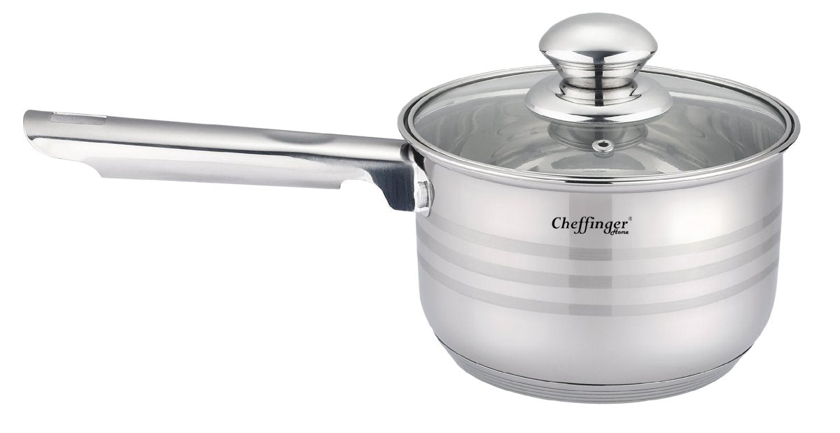 Cheffinger Pannenset - 18 - delig - Zilver - RVS - Kookpannen - Inductie - TEKZEN