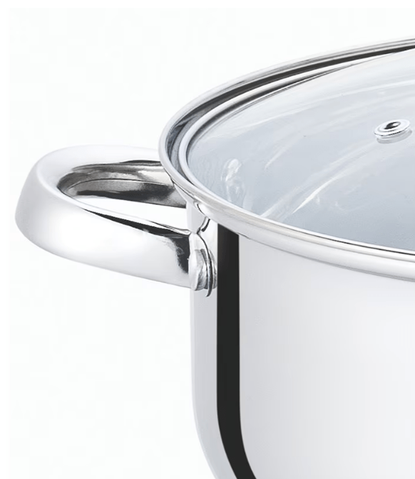 Cheffinger Pannenset - 8 - delig - Zilver - RVS - Kookpannen - Inductie - TEKZEN