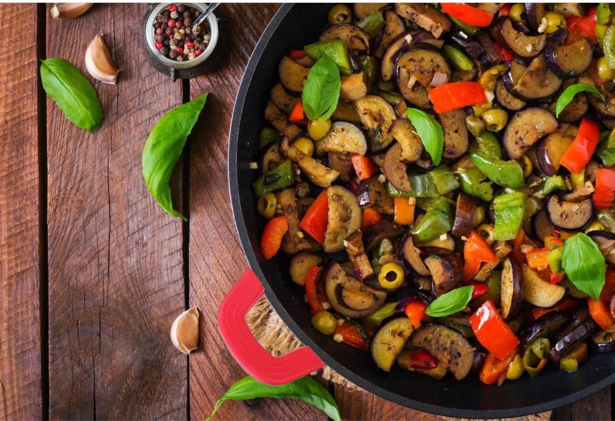 Cheffinger Pannenset met Deksel - 8 - delig - Rood - Ø20/24/28/32cm - Inductie - TEKZEN