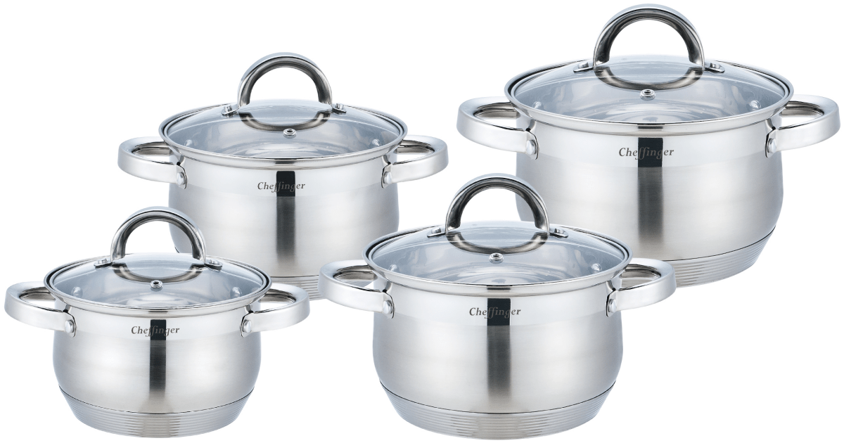 Cheffinger Pannenset - RVS - Kookpannen - Inductie - Diverse Sets - TEKZEN