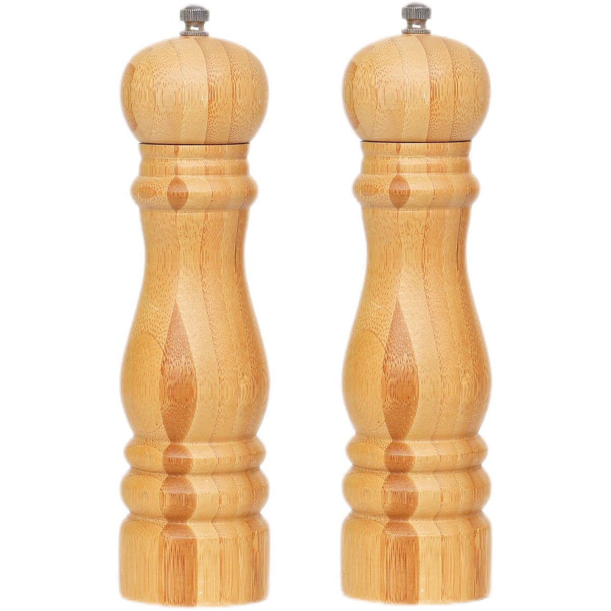 Cheffinger Pepermolen en Zoutmolen Set - Set van 2 - Bamboe - 22cm - TEKZEN