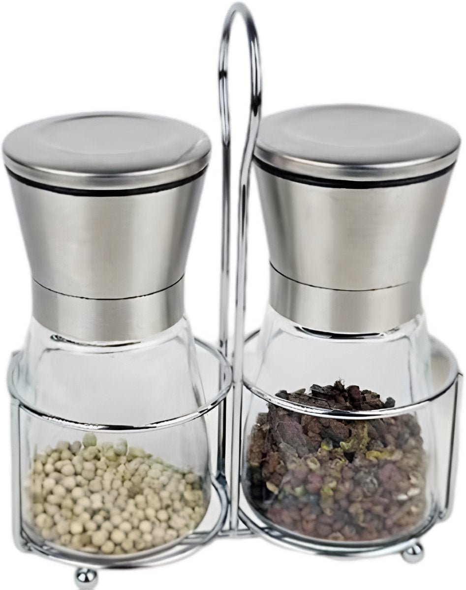 Cheffinger Pepermolen en Zoutmolen Set - Set van 2 - RVS - 170ml - TEKZEN