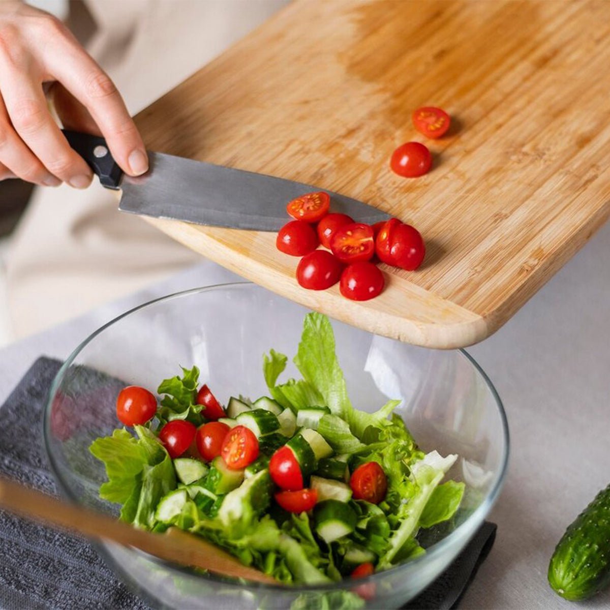 Cheffinger Saladeset - 4 - delig - Bamboe - TEKZEN