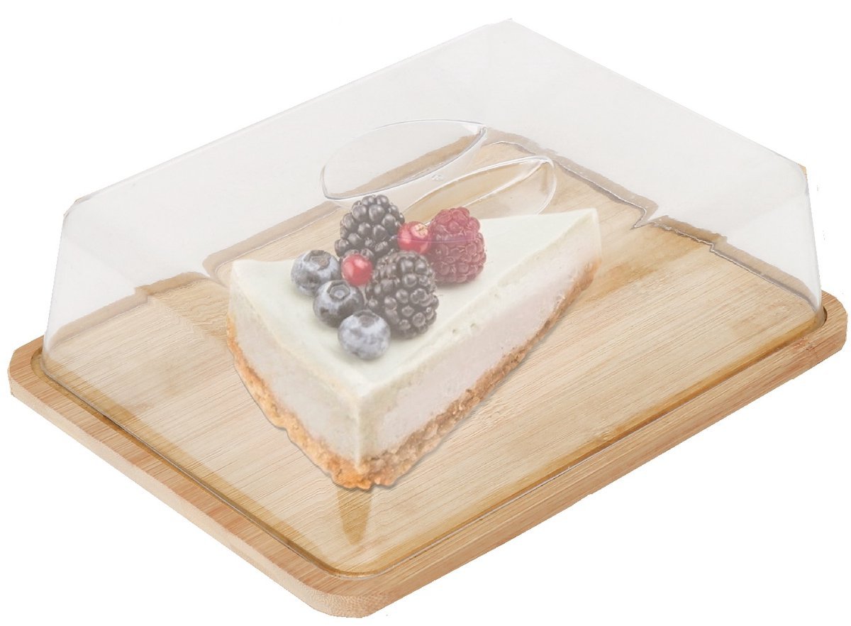 Cheffinger Taart Vershouddoos / Cake Bewaardoos - 24x19x7.5cm - Bamboe - TEKZEN