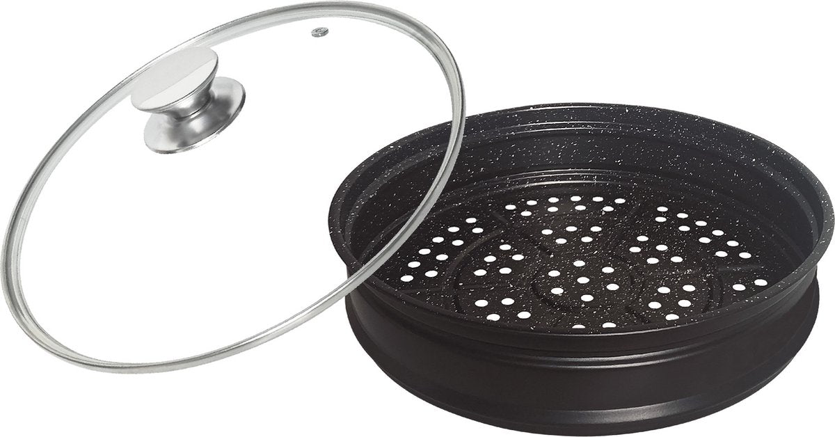 Cheffinger Tajine - Braadpan - Stoompan - 4 - delig - 28cm - Multifunctioneel - TEKZEN