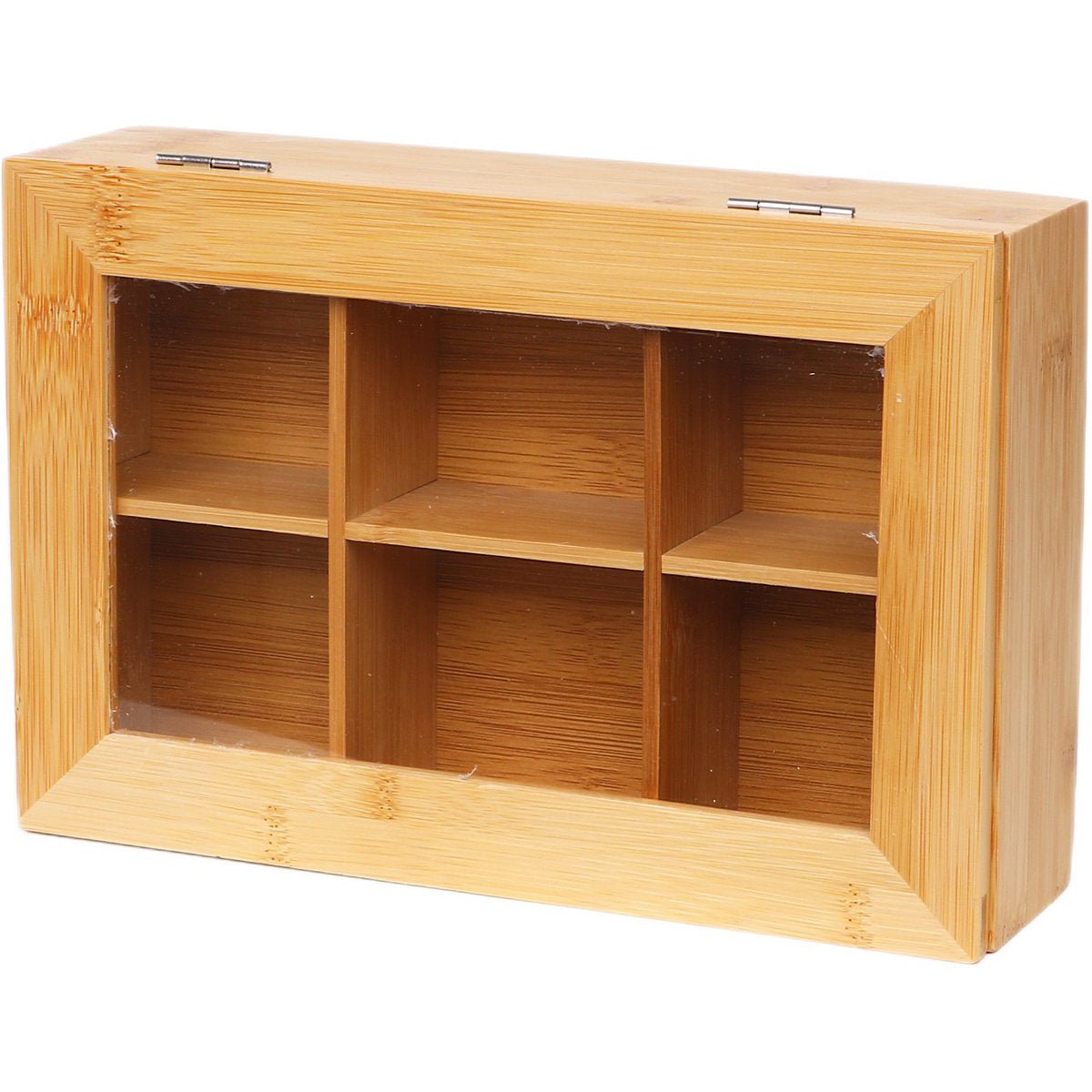 Cheffinger Theedoos 6 Vaks - Ruime Vakken voor Pickwick, Pukka, Twinings, Clipper - Theekist - Bamboe - TEKZEN