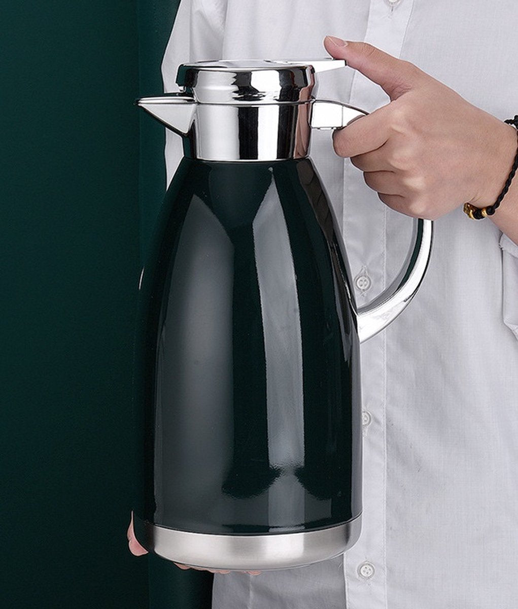 Cheffinger Thermoskan 2.3 Liter - Zwart - RVS Inox - Themosfles - TEKZEN