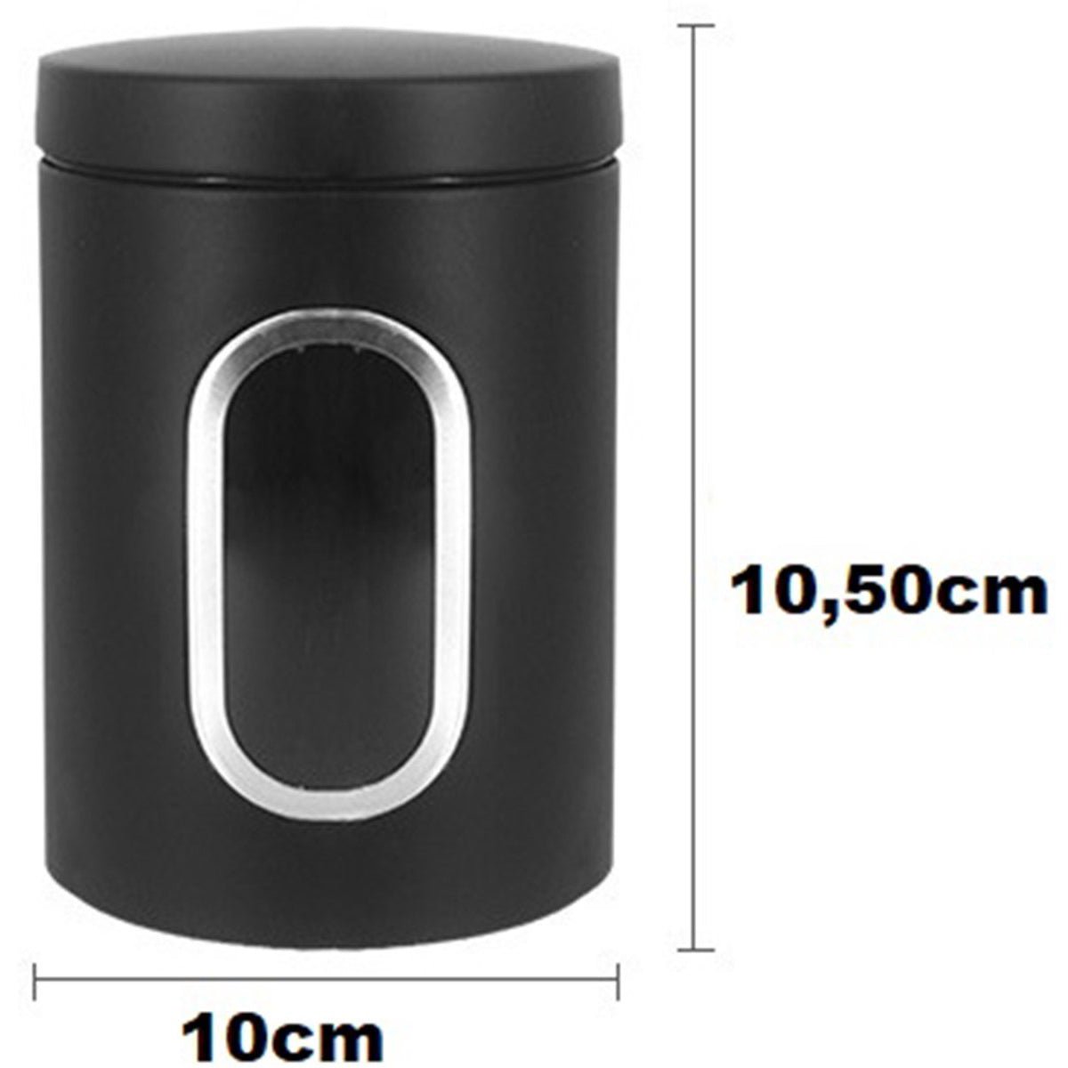 Cheffinger Voorraadbussen - Zwart - Koffie, Thee en Suiker - TEKZEN