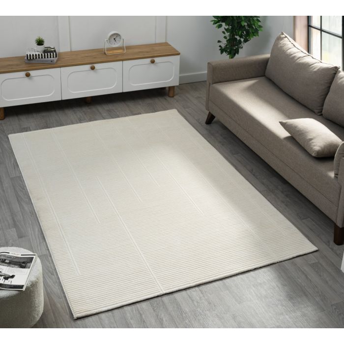 Cinar Carpets Elyse E150A - Vloerkleed Crème - 10 mm