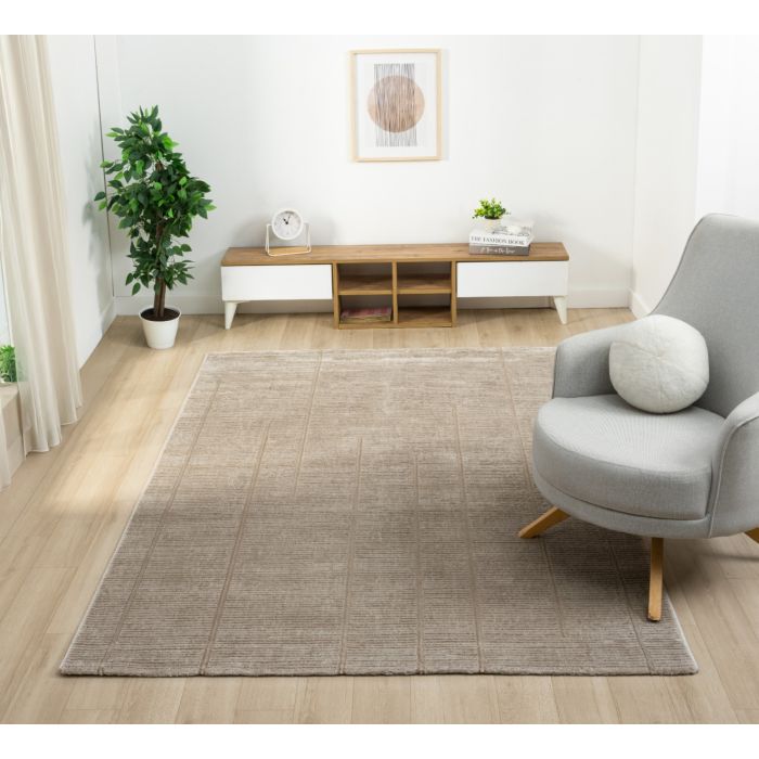 Cinar Carpets Elyse E150A - Vloerkleed Taupe - 10 mm